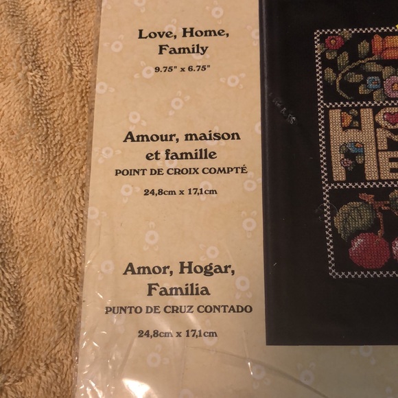 Bucilla Mary Engelbreit "Love, Home, Family" Counted Cross Stitch 43385 - Picture 4 of 6